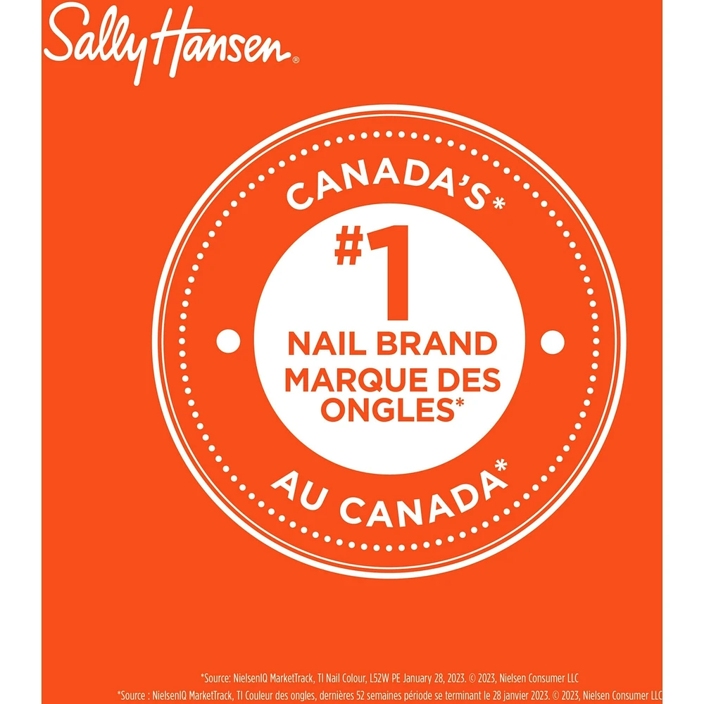 Insta-Dri® Nail Polish, 3-in-1 formula with built-in base and top coat. 1 Stroke