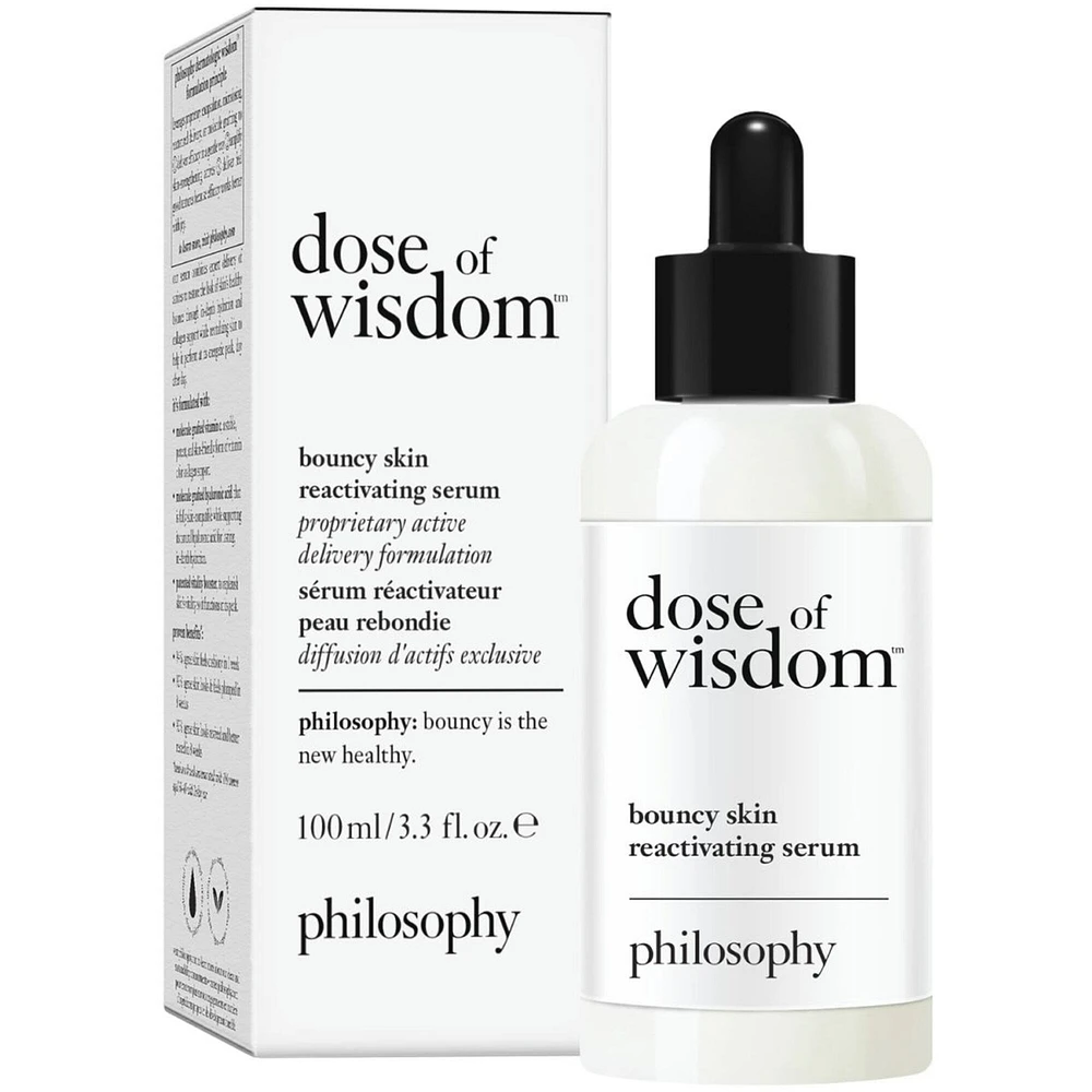 dose of wisdom™ sérum réactivant pour une peau rebondie hydratée et soutenue grace au collagène, enrichi en oxygène, vitamine C acide hyaluronique