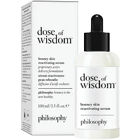 dose of wisdom™ sérum réactivant pour une peau rebondie hydratée et soutenue grace au collagène, enrichi en oxygène, vitamine C acide hyaluronique