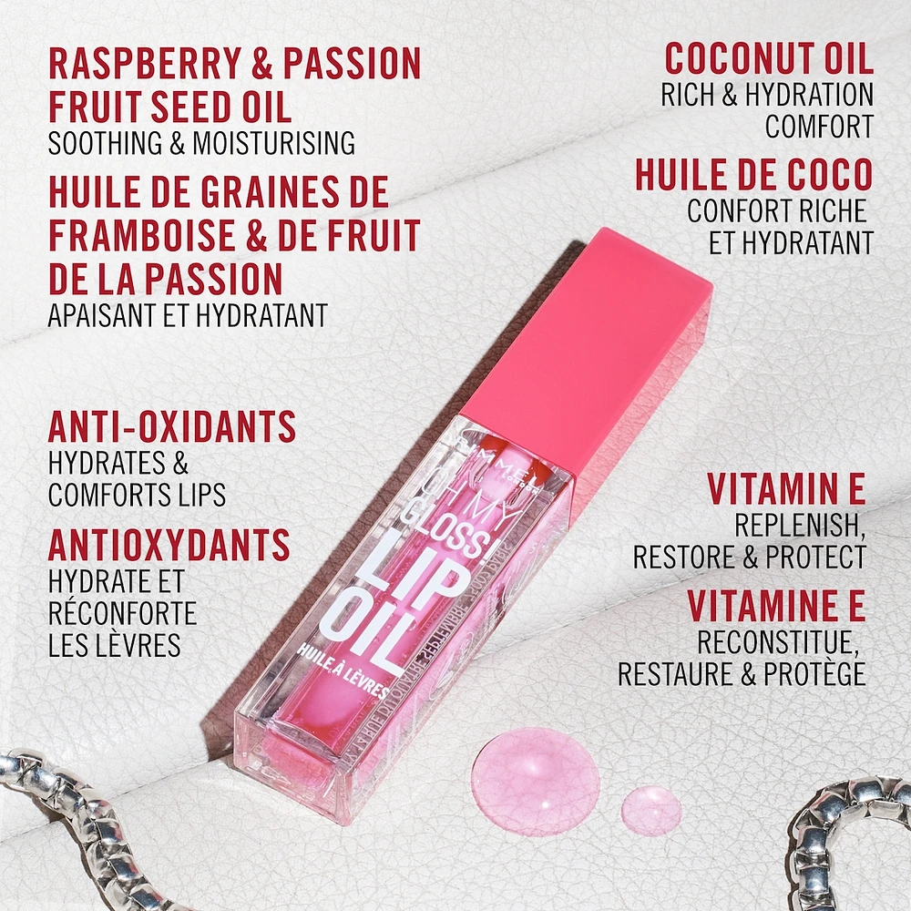 Oh My Gloss!, Lip Oil, Non-Sticky, Moisture Boost, Hydrating and Comforting, Easy to Apply, Vegan Formula