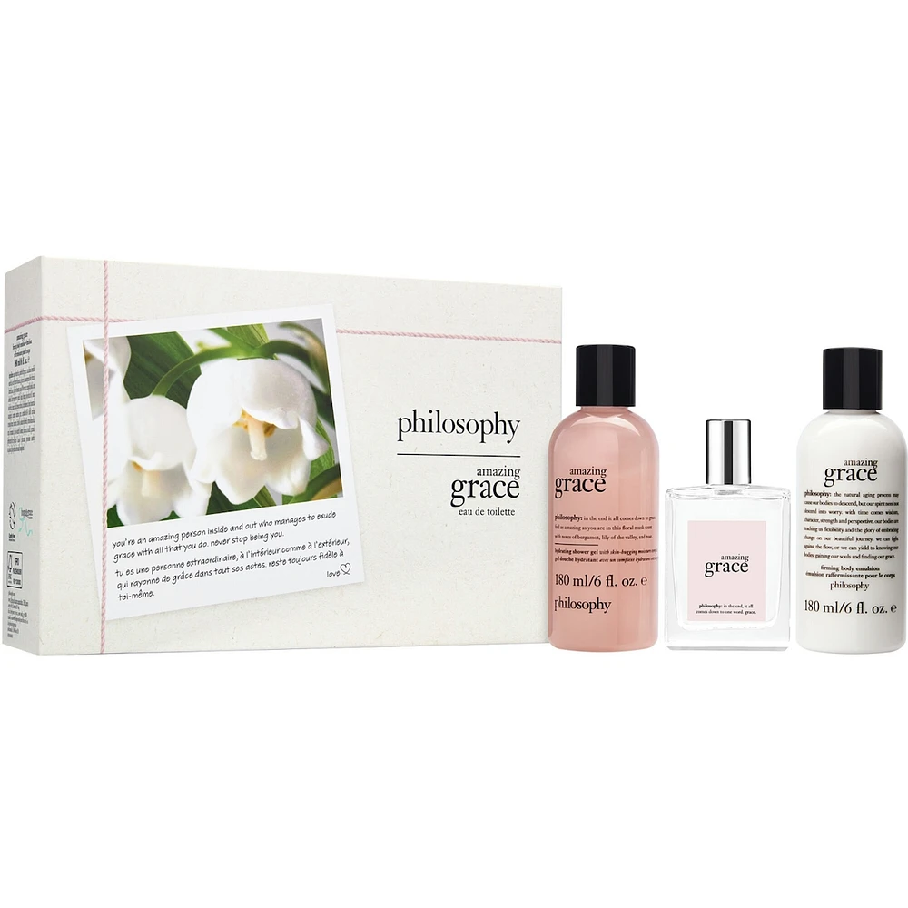 coffret-cadeau amazing grace, 3 pièces
