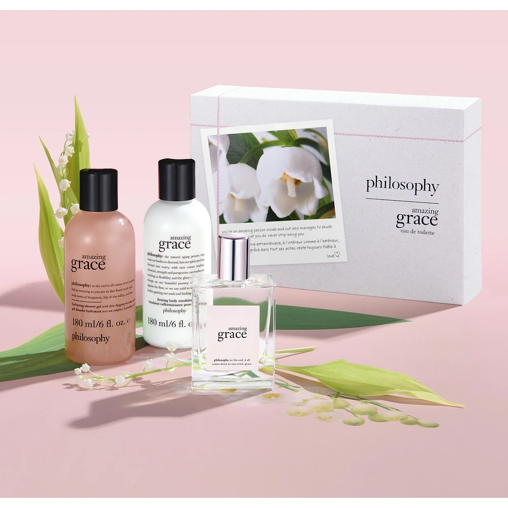 coffret-cadeau amazing grace, 3 pièces