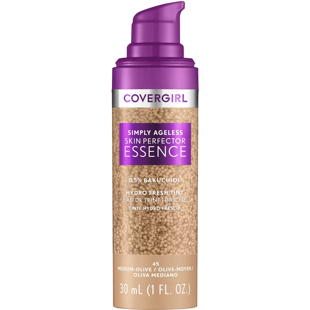 Simply Ageless Skin Perfector Essence Foundation, Sheer Tinted Perfector, Skincare Makeup Hybrid, Radiant Finish, Skin-Like Vegan Formula