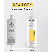 Revitalisant épaississant pour le cuir chevelu et les cheveux Système 1 de Nioxin – naturels clairsemés, 500 mL