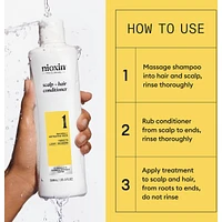 Revitalisant épaississant pour le cuir chevelu et les cheveux Système 1 de Nioxin – naturels clairsemés, 500 mL