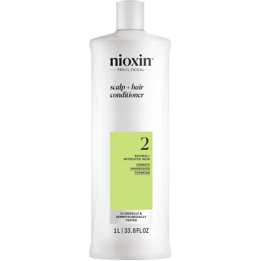 Revitalisant épaississant pour le cuir chevelu et les cheveux Système 2 de Nioxin – naturels très clairsemés, 500 mL