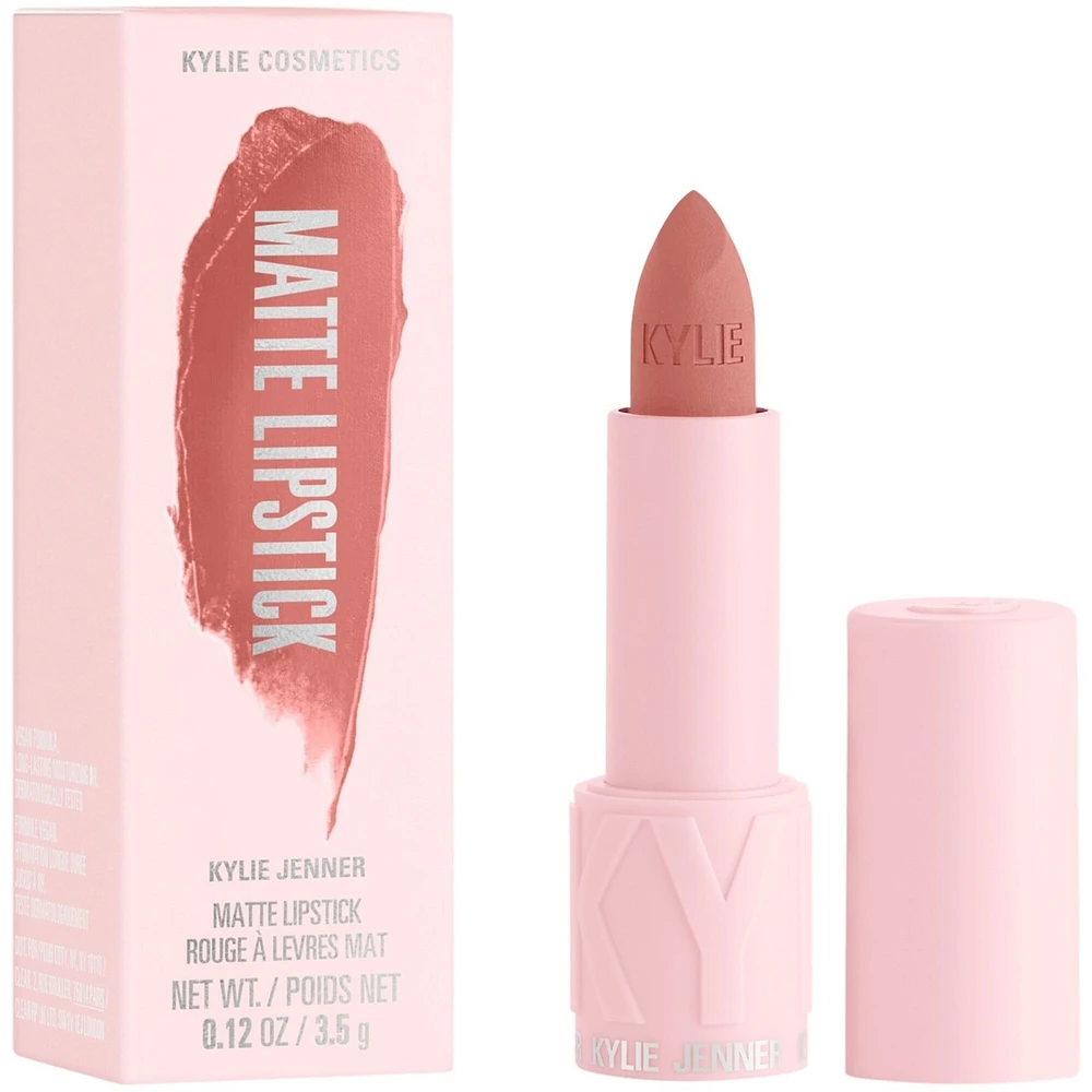 Matte Lipstick, highly pigmented, weightless, 8-hour wear, soft-matte finish, hydrates lips