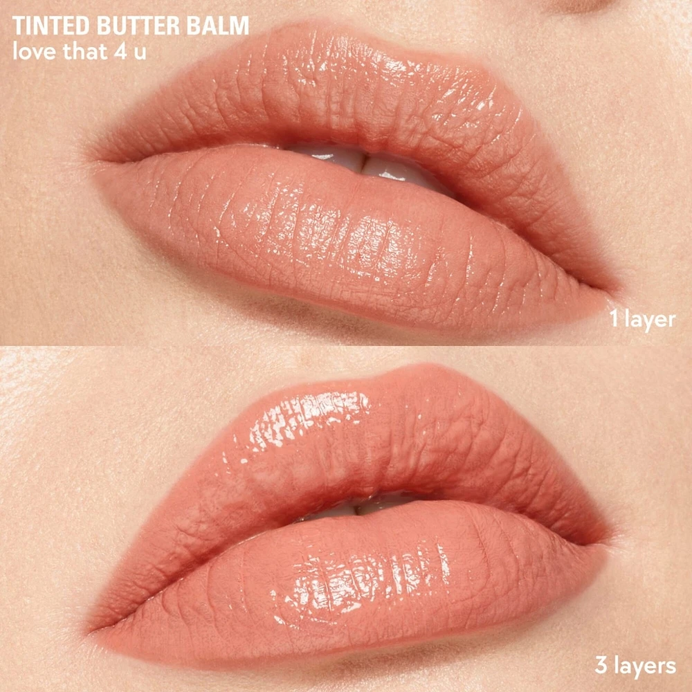 Tinted Butter Balm with Jojoba Oil, 12-hour hydration, moisturizing, luminous shine, lightweight, cruelty-free, vegan