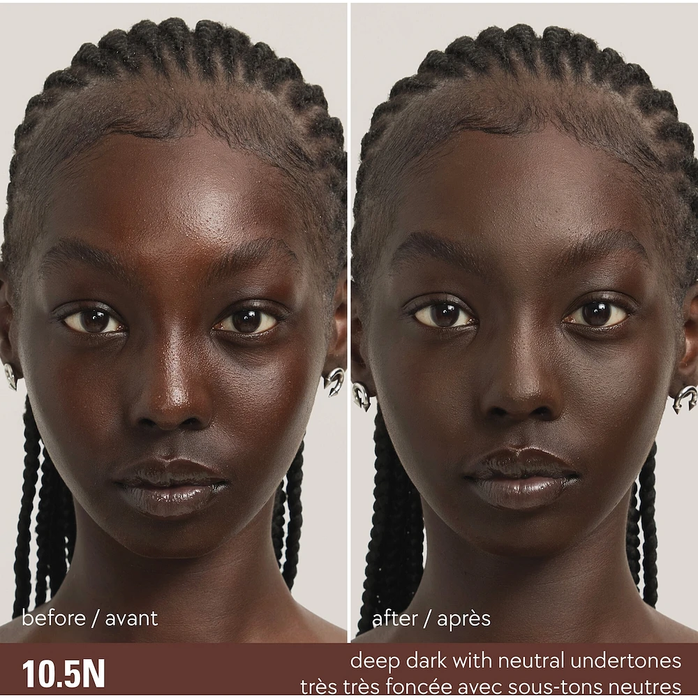 Natural Blur Powder Foundation, medium buildable blurred matte, 12-hour wear, breathable finish