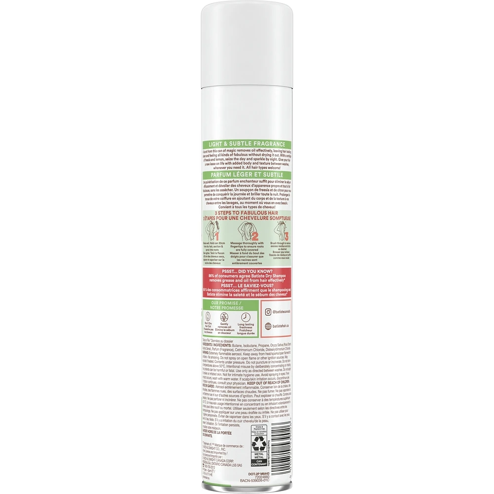 Shampooing sec Batiste Au Naturel