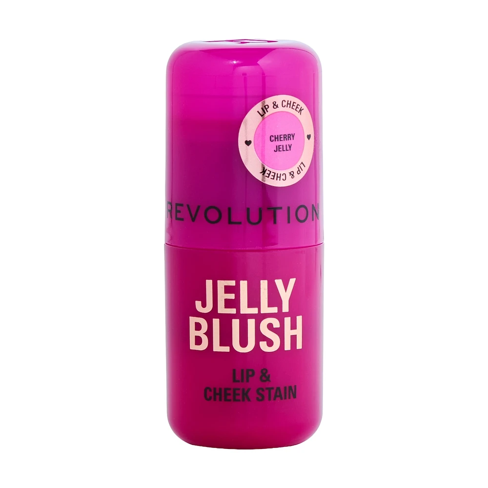 Revolution Jelly Blush Stick Lip And Cheek Stain Strawberry Pink