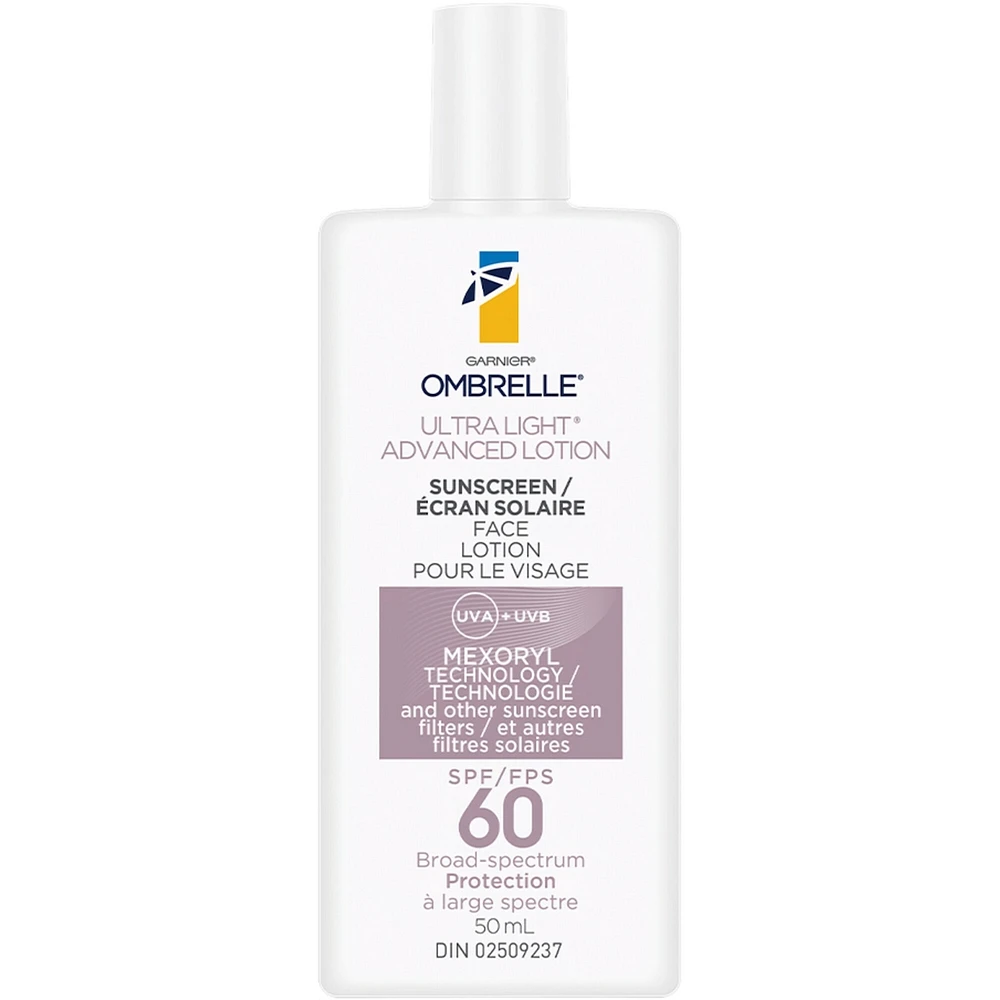 Crème Solaire Ultra-Léger pour le Visage, FPS 60