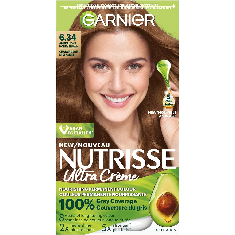 Nutrisse Ultra Crème, Permanent Hair Dye, 100% Grey Coverage