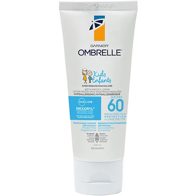 Lotion solaire hypoallergénique pour enfants, FPS 60