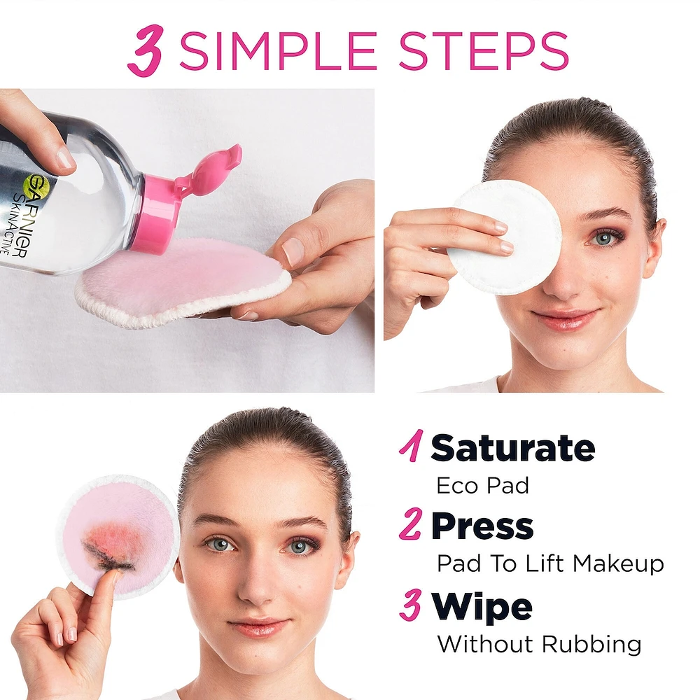 SkinActive Tampons Eco Nettoyants Micellaires