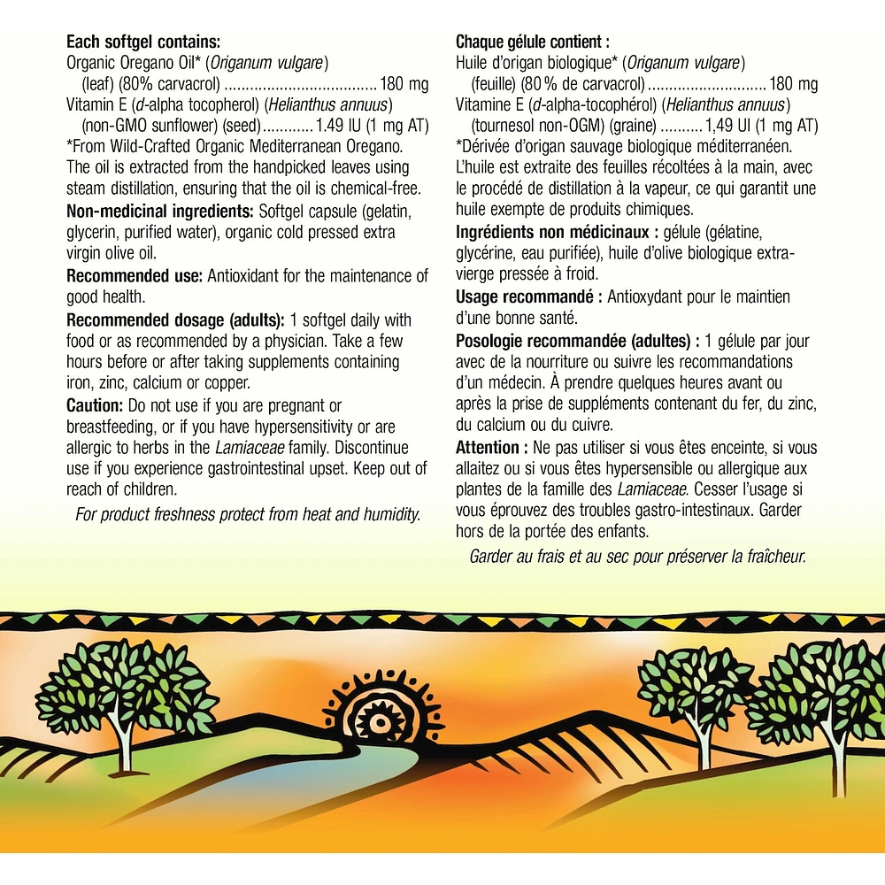 Oregano Oil with Vitamin E Extra Strength 80% Carvacrol