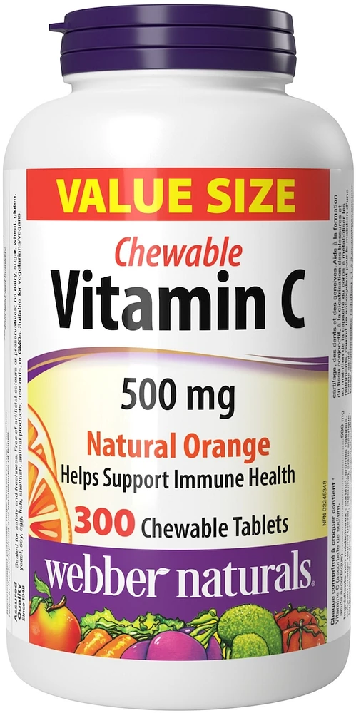 Vitamine C à croquer orange naturelle