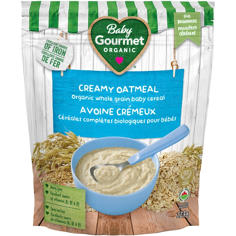 Céréales pour bébé biologiques avoine crémeux de Baby Gourmet