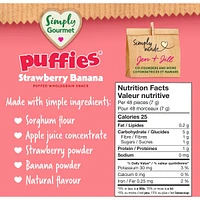 Simply Gourmet Puffies Strawberry Banana baby snack
