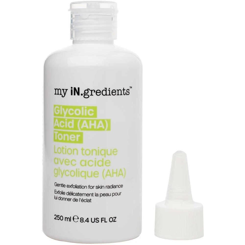 Lotion tonique avec acide glycolique (AHA)