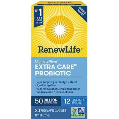 Ultimate Flora Extra Care Probiotic, 50 Billion Active Cultures, 30 Vegetarian capsules