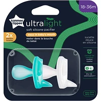 Sucette Ultra-Legere en Silicone, 18-36 Mois, Lot de 2, Sans BPA