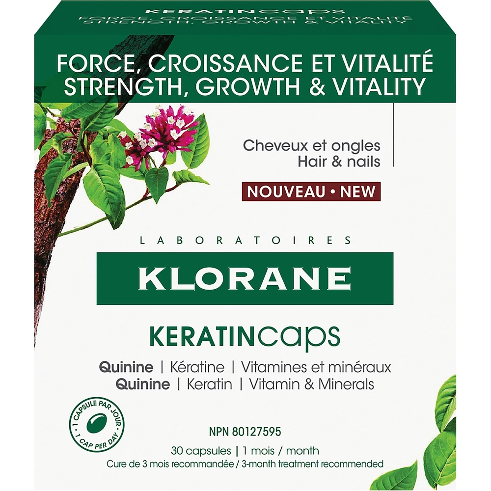 KeratinCaps - Force et vitalité pour cheveux et ongles - à la Quinine BIO