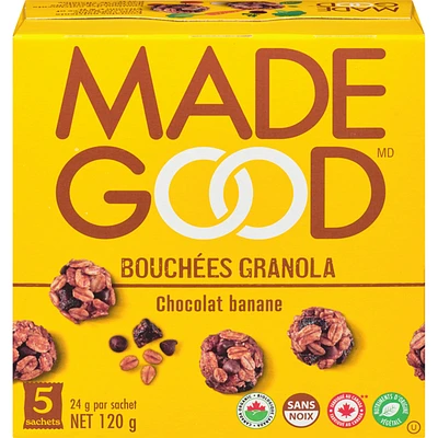 Bouchées granola chocolat banane