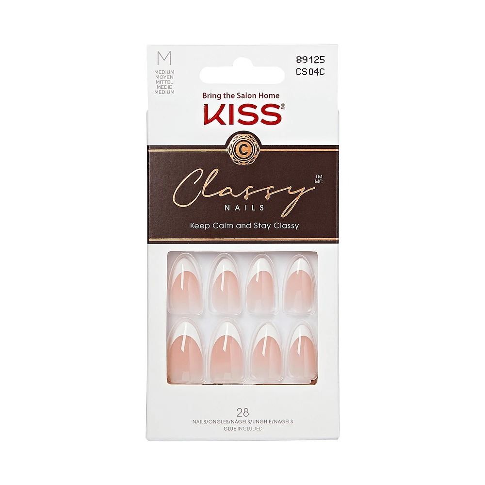 Kiss Classy Ready-To-Wear Fake Nails, 28 Count – ‘Dashing’