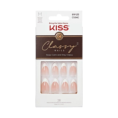 Kiss Classy Ready-To-Wear Fake Nails, 28 Count – ‘Dashing’