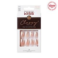 Kiss Classy Ready-To-Wear Fake Nails, 28 Count – ‘Dashing’