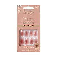 Kiss Bare But Better Premium Press-On Nails, "Shine", Pink, Medium Coffin, 33 Count