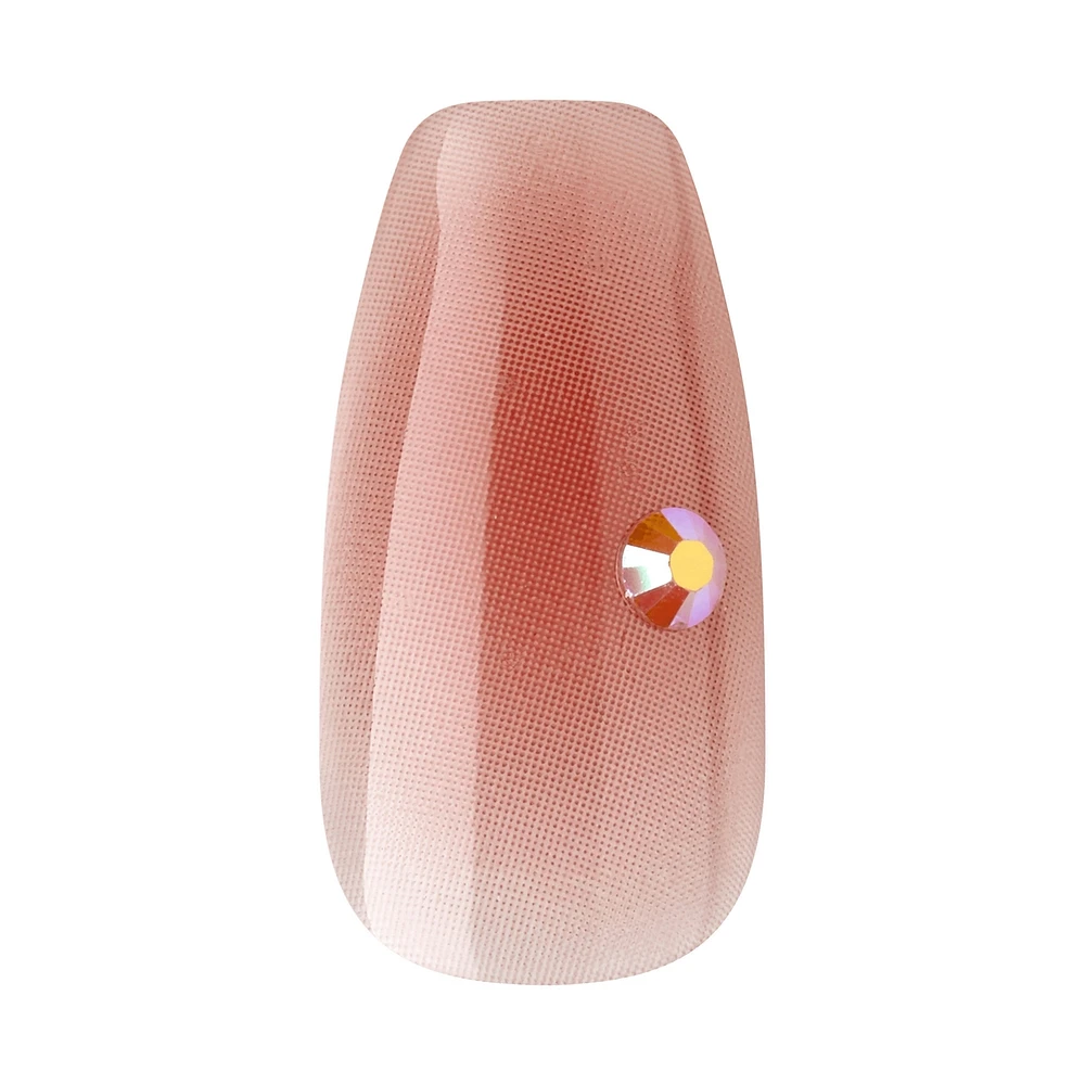 Kiss Bare But Better Premium Press-On Nails, "Shine", Pink, Medium Coffin, 33 Count