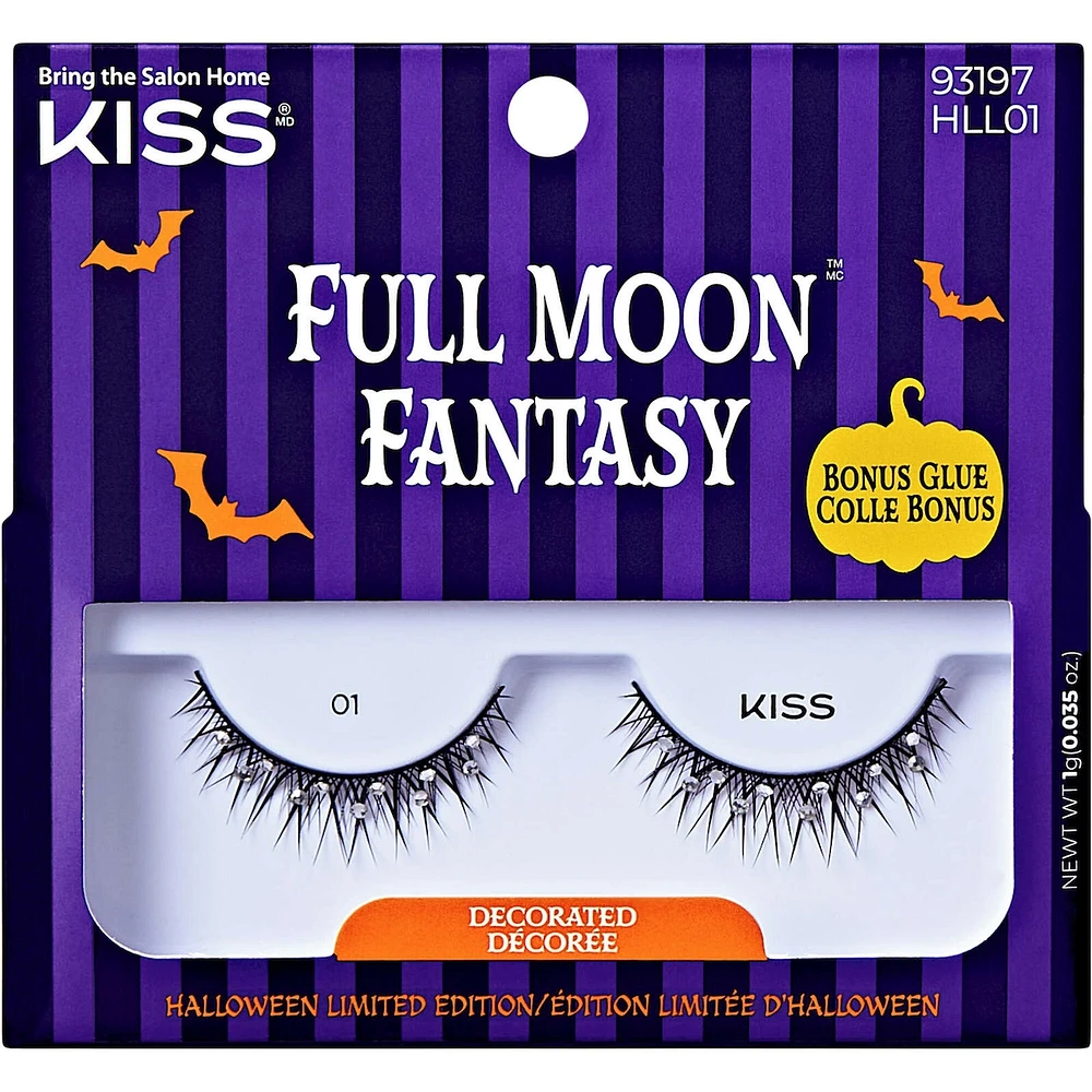 KISS Halloween 'Full Moon Fantasy' False Eyelashes, Style 02 - Decorated