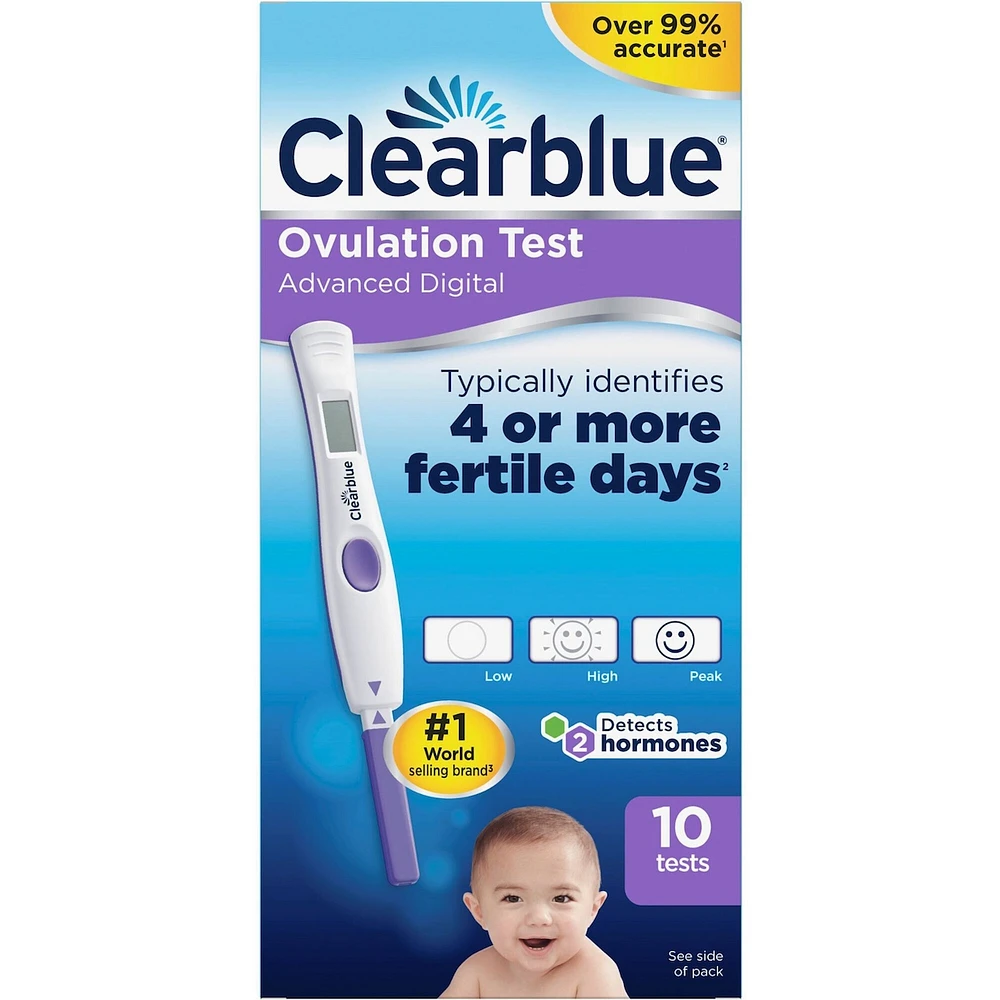 KIT de prévision de l’ovulation Advanced Digital, 10 tests d’ovulation