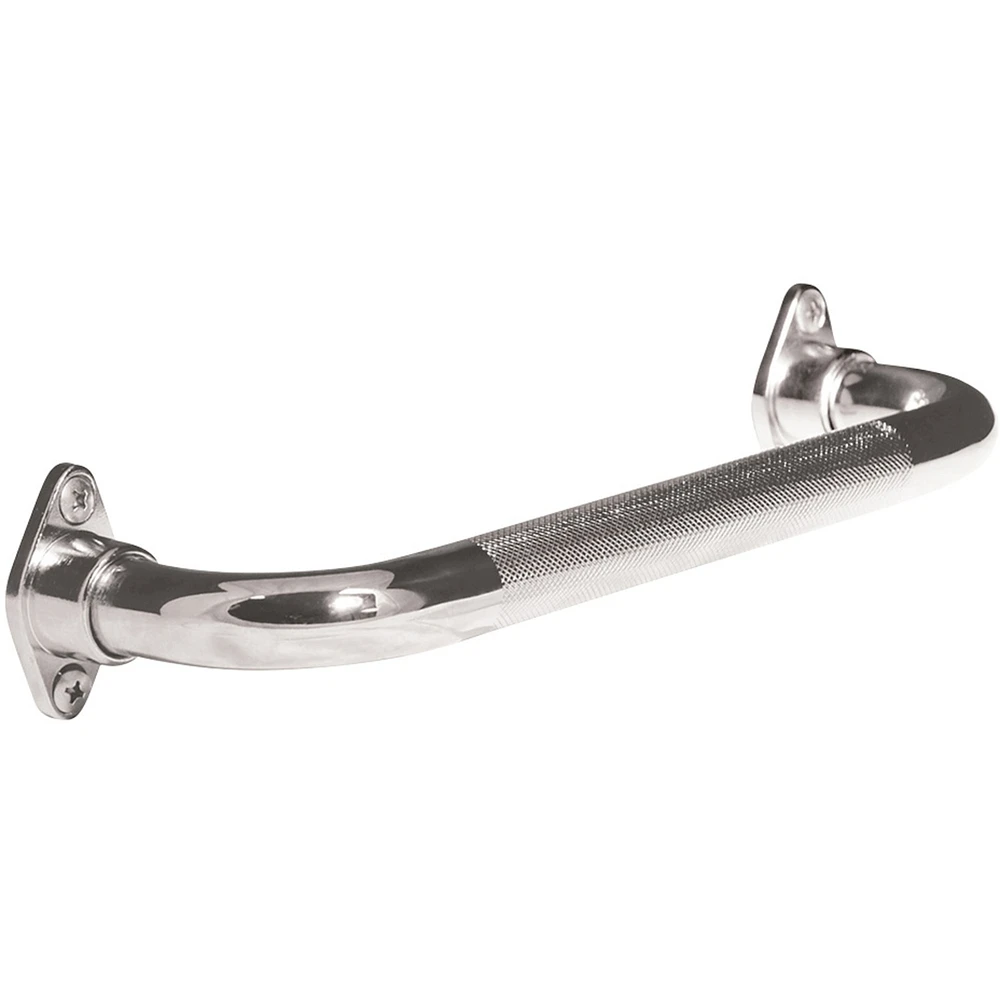 Barre d’appui en chrome strié avec bride ajustable, 45,72 cm