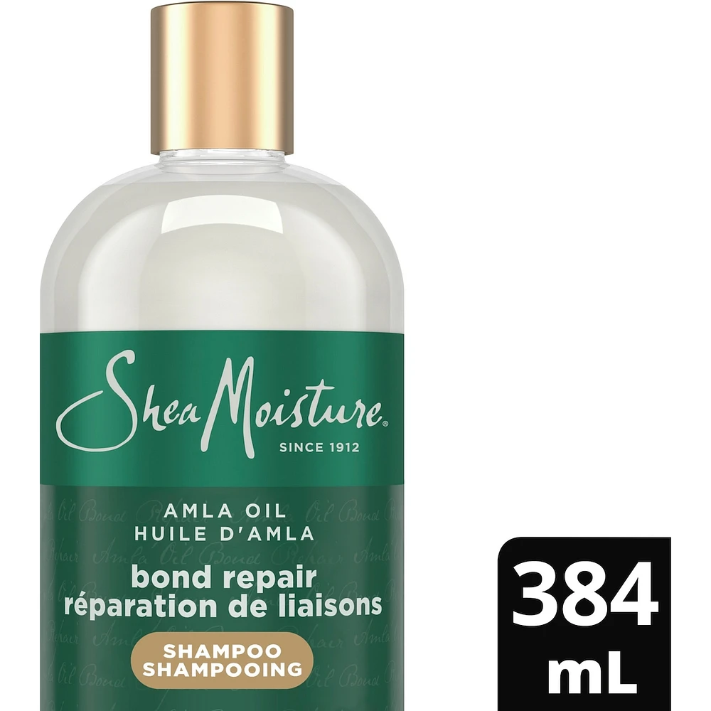 Shampoo Réparateur de Liens pour Renforcer les Cheveux, SheaMoisture Amla Oil, avec l'Infusion Restauratrice HydroPlex, 384 ML