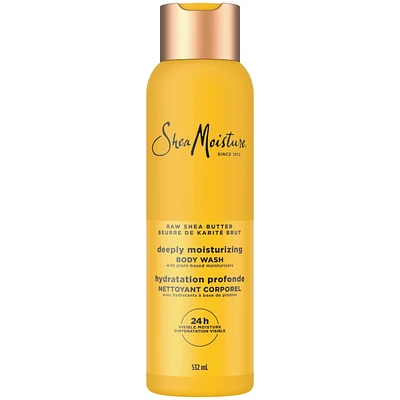 SheaMoisture  Gel douche Hydrate et restaure la peau sèche au beurre de karité brut pour une Hydratation Visible de 24H pour une Peau Saine et Éclatante 532 ml
