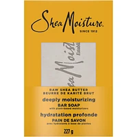 SheaMoisture  Savon en Barre Hydrate et Restaure la Peau Sèche Beurre de Karité Brut avec des nutriments de karité hydratants pendant 24 heures pour une peau saine et éclatante, 227g