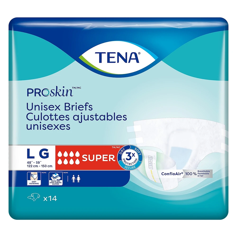 Unisex Incontinence Brief, Super Absorbency, Large