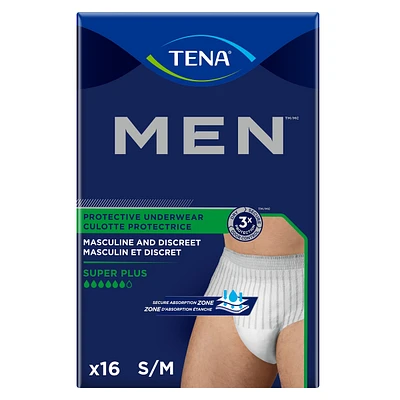 Men Protective Incontinence Underwear, Small/Medium