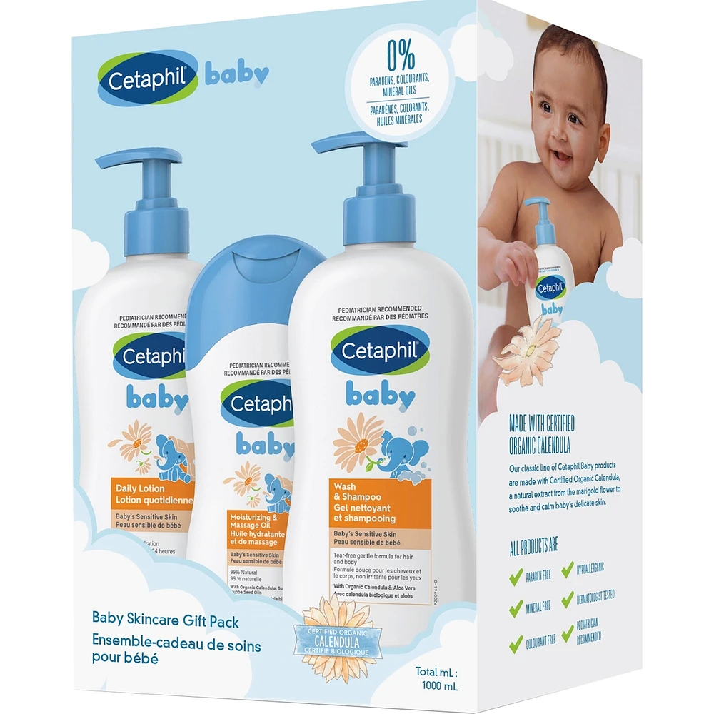 Ensemble-Cadeau de Soins de la Peau de Cetaphil Baby