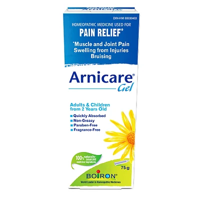 Arnicare Gel soulage les douleurs musculaires et articulaires et soigne les bleus et les bosses