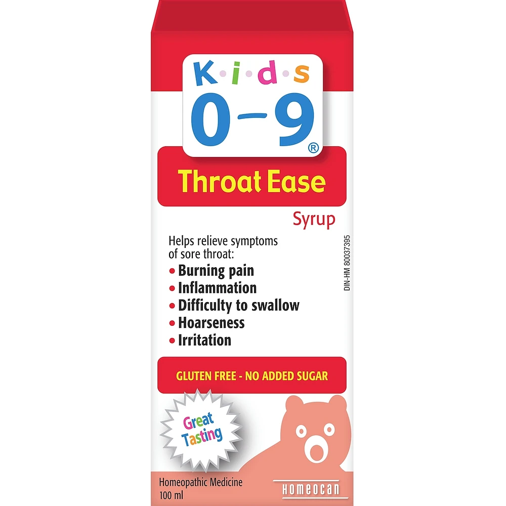 Enfants 0-9 Mal de gorge Sirop
