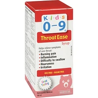 Enfants 0-9 Mal de gorge Sirop