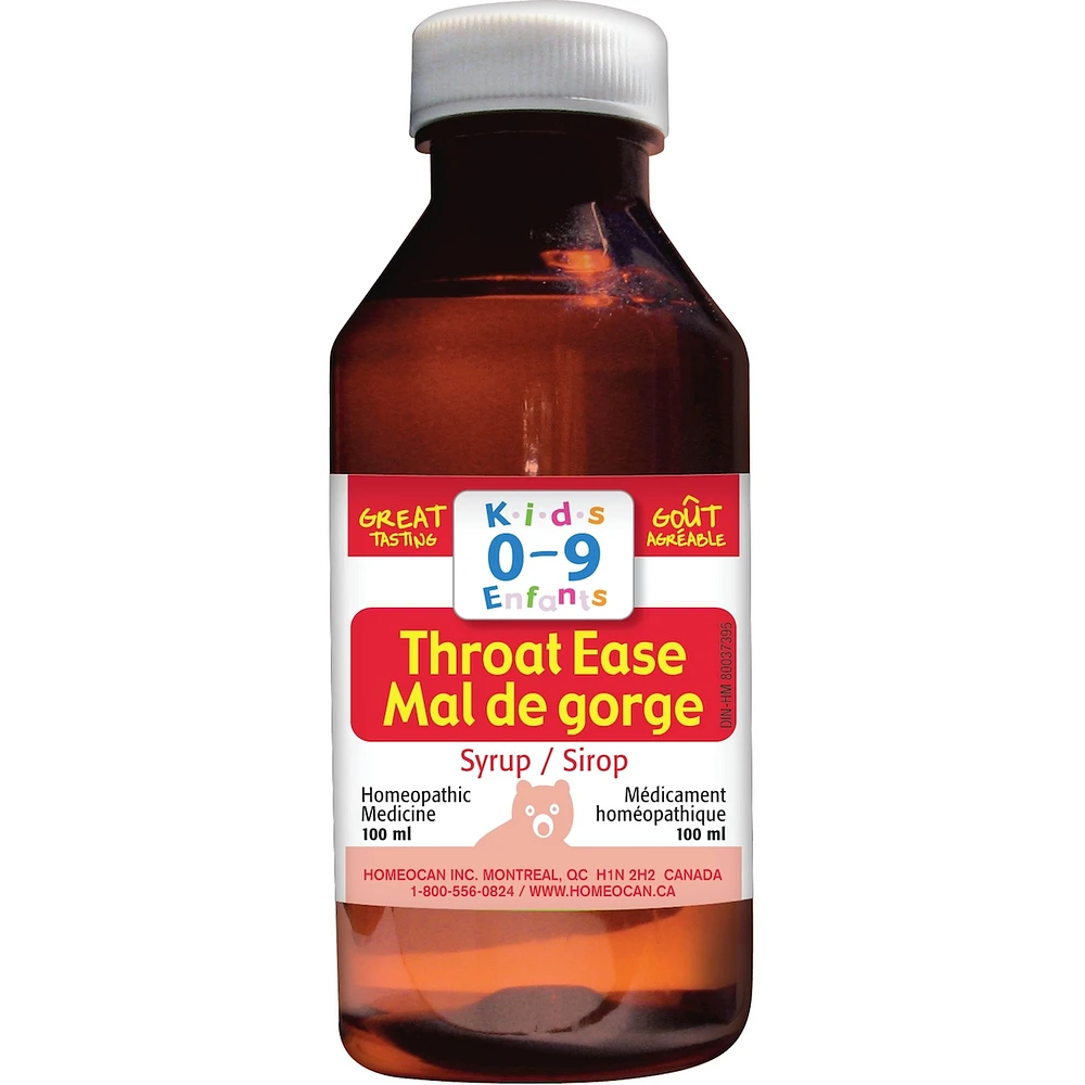 Enfants 0-9 Mal de gorge Sirop