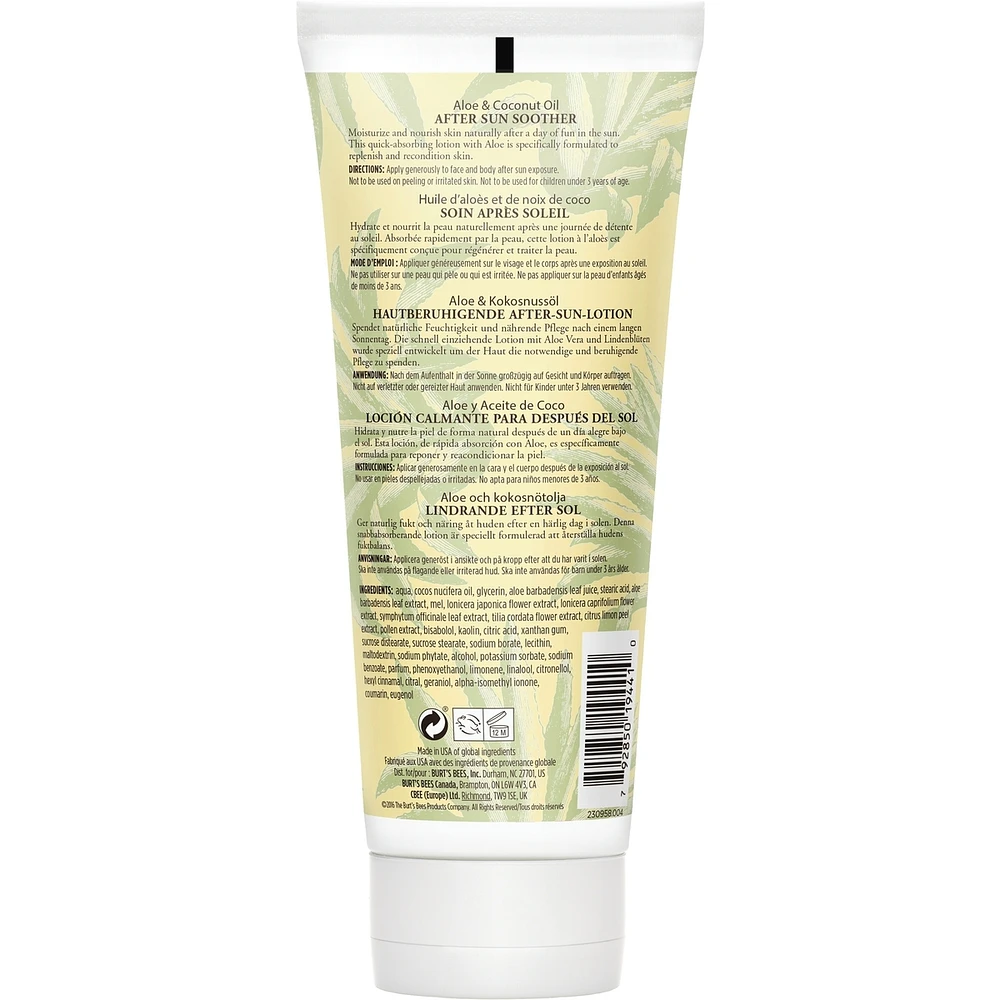 Soin après soleil hule d'aloès et de noix de coco de Burt’s Bees