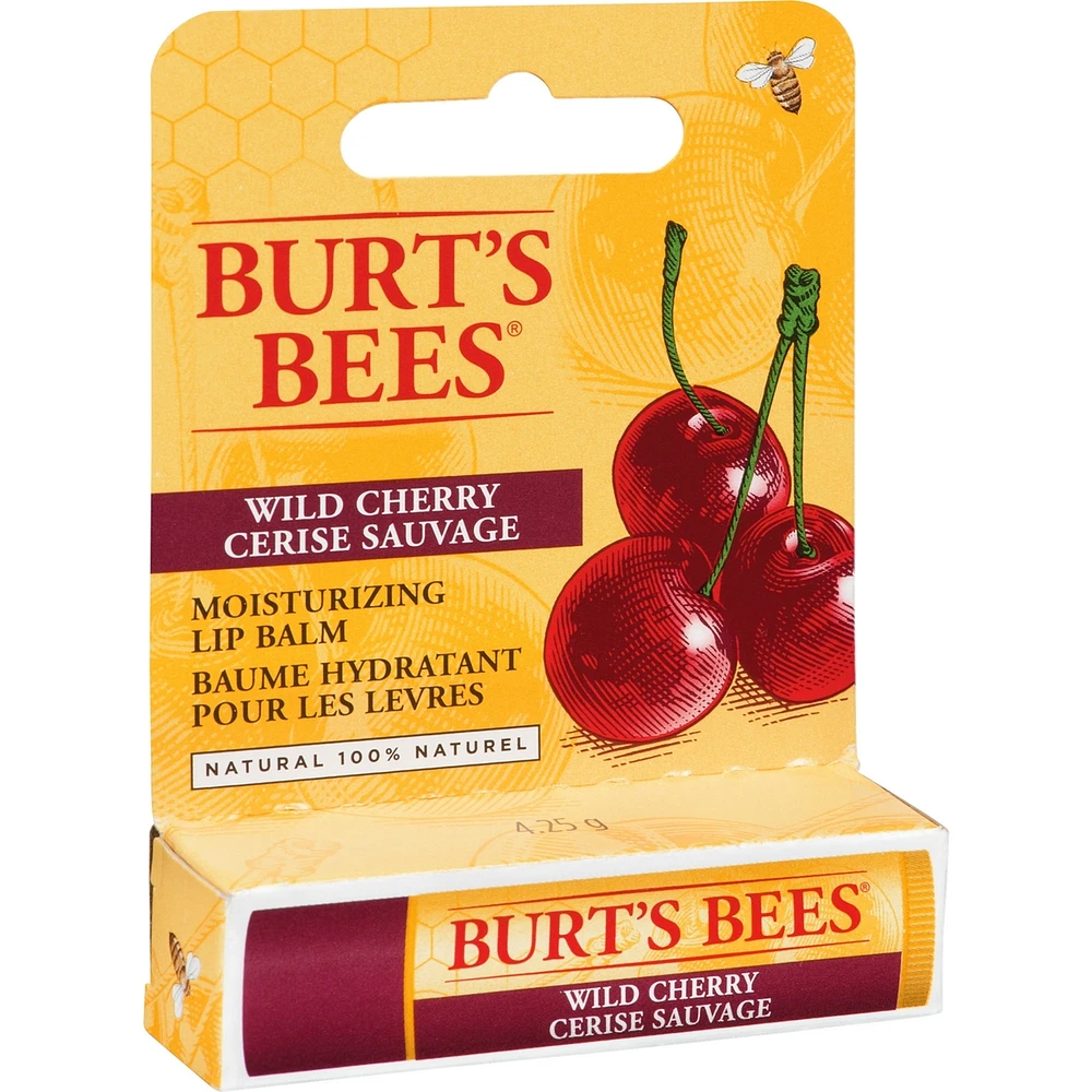 100% Natural Origin Moisturizing Lip Balm, Wild Cherry