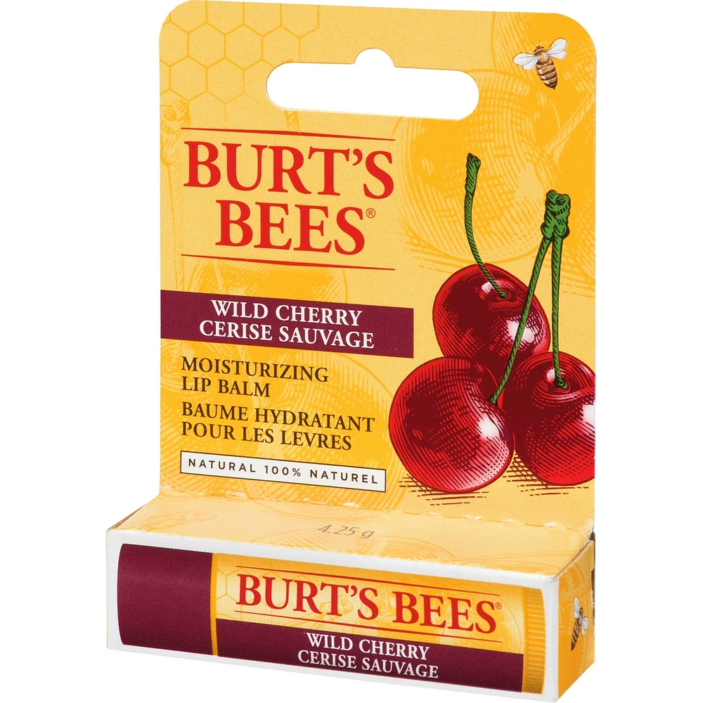 100% Natural Origin Moisturizing Lip Balm, Wild Cherry