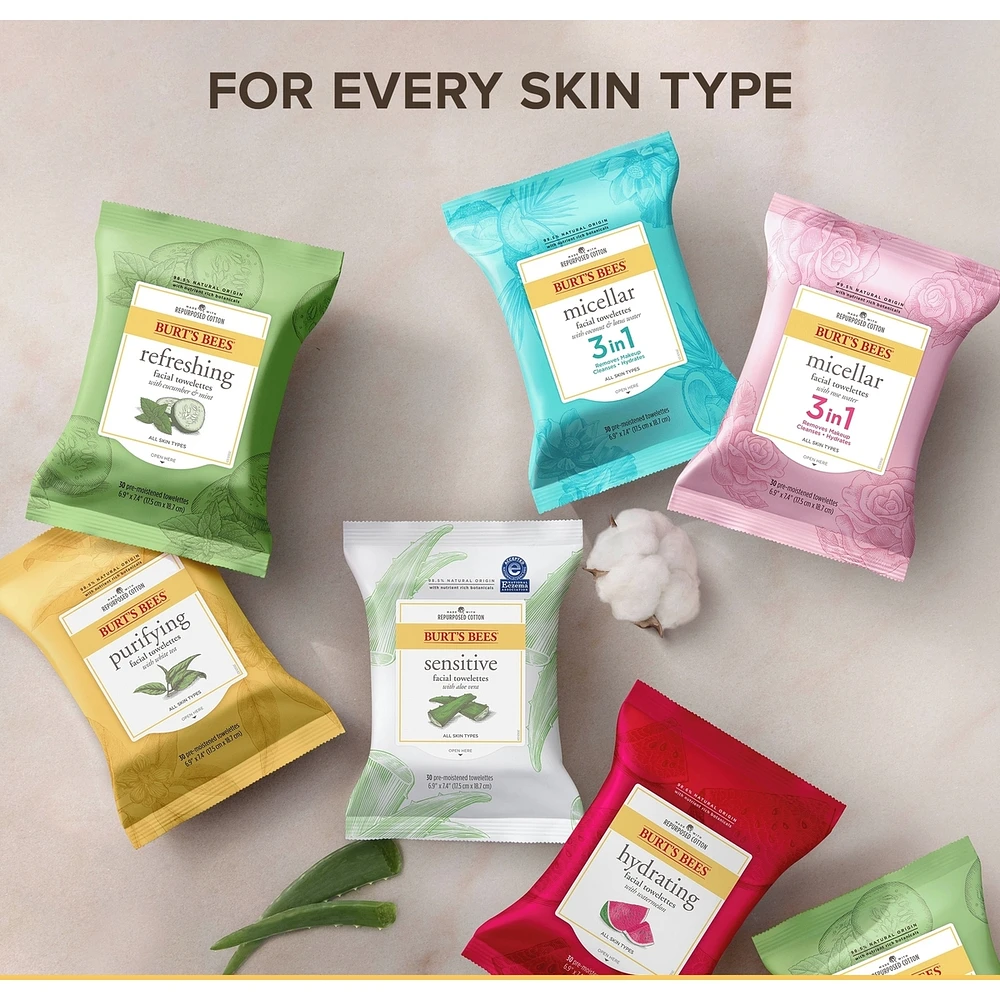 Lingettes démaquillantes micellaires à l’eau de rose